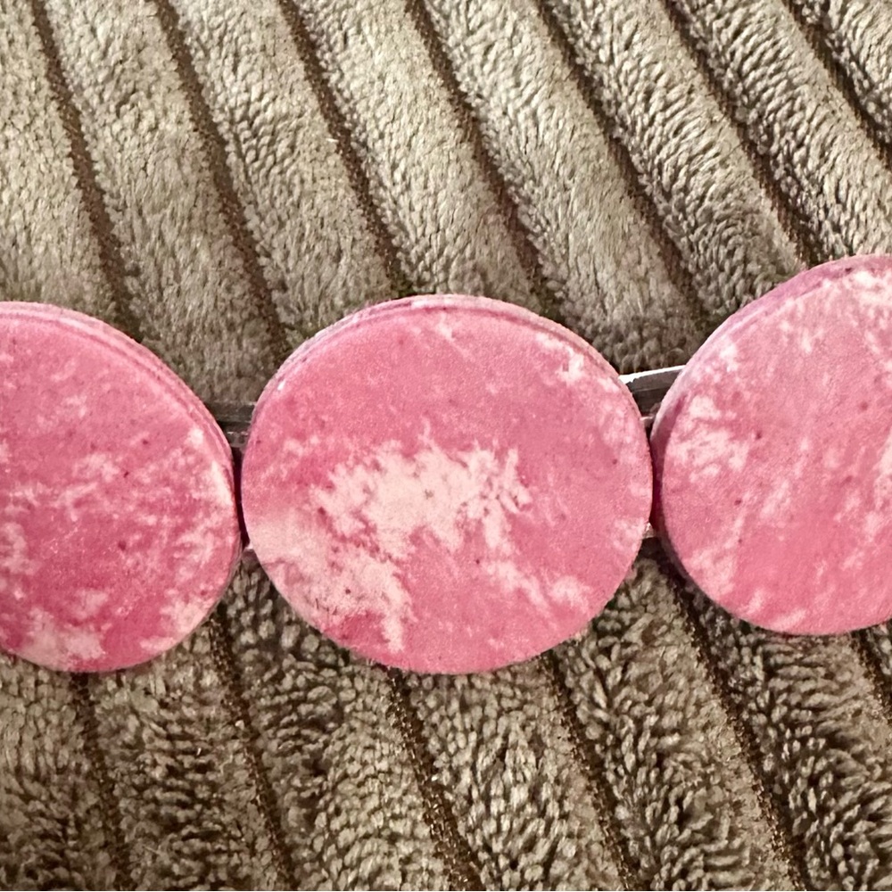 Pink Marbled Circular Necklace